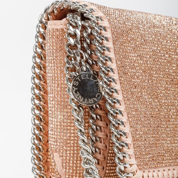 Stella McCartney Pink Rhinestones Falabella Crossbody Flap - Picture 6 of 13